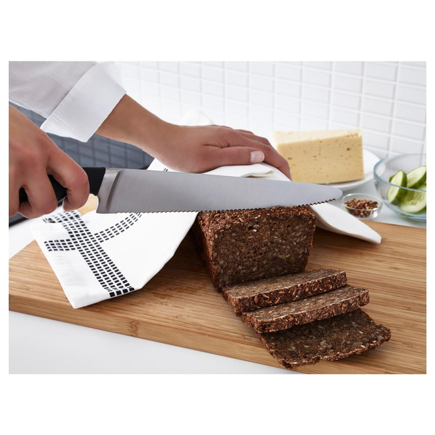 Кухонный нож для хлеба IKEA VÖRDA 23 см Черный (102.892.32) - изображение 2