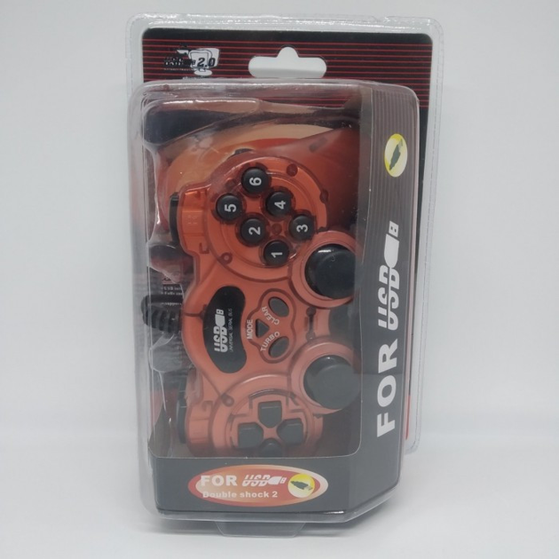Игровой манипулятор TURBO USB GAMEPAD DJ-168 джойстик для ПК Бордовый ...