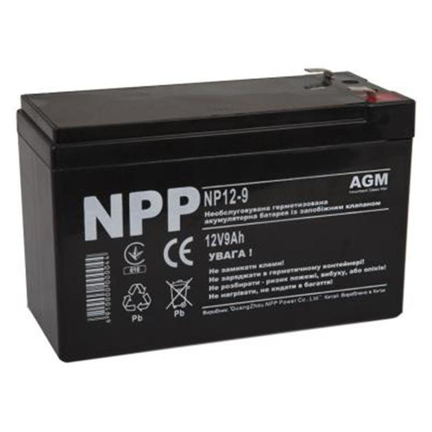 Аккумуляторная батарея NPP 12V 9 AH (NP12-9) AGM грн - изображение 1
