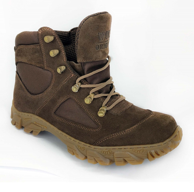 Ботинки берцы тактические треккинговые Wolf boots mid track Brown 43(id 0086-03) - изображение 2