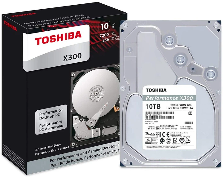 Dysk twardy Toshiba High-Performance X300 10TB 7200rpm 256MB HDWR11AUZSVA 3.5" SATA III (4547808810678) - obraz 5