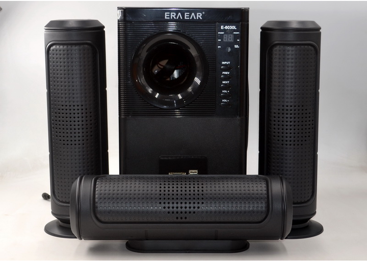 Акустическая система Era Ear E-6030L 3,1 60 Вт Bluetooth USB MP3 (черная) - Фото 3 Акустическая система Era Ear E-6030L 3,1 60 Вт Bluetooth USB MP3 (черная) - изображение 3