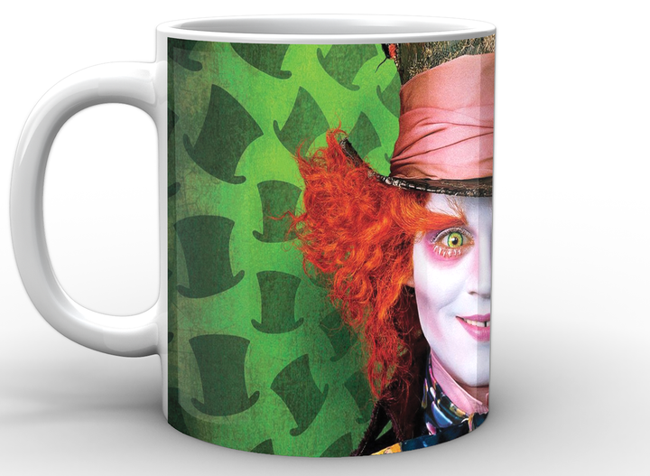 Чашка с принтом белая Алиса в стране чудес Alice in Wonderland шляпник AW.02.009 Кружка керамическая 0,33 - изображение 3