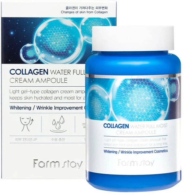 Крем для обличчя FarmStay Collagen Water Full Moist Ampoule зволожувальний 250 мл (8809035143476) - зображення 2