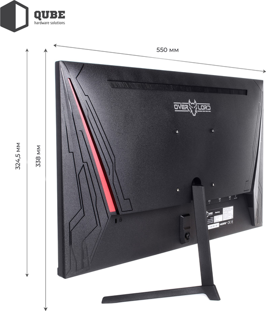 Монитор 23.8" QUBE Overlord (G24F144Plus) IPS FullHD 144Hz / Adaptive Sync / G-SYNC Compatible / FreeSync / Flicker-Free - изображение 4