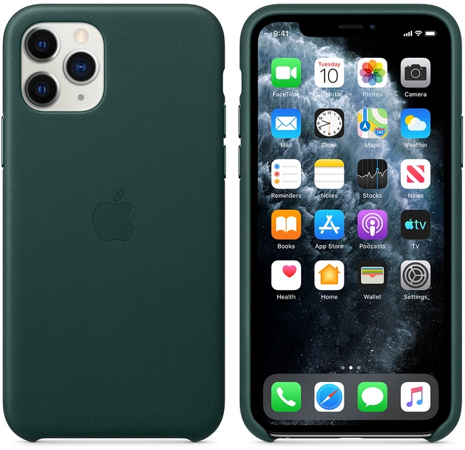 Панель Apple Leather Case для Apple iPhone 11 Pro Forest Green (MWYC2) - зображення 6