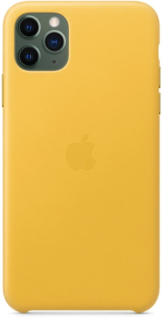 Панель Apple Leather Case для Apple iPhone 11 Pro Max Meyer Lemon (MX0A2) - зображення 4