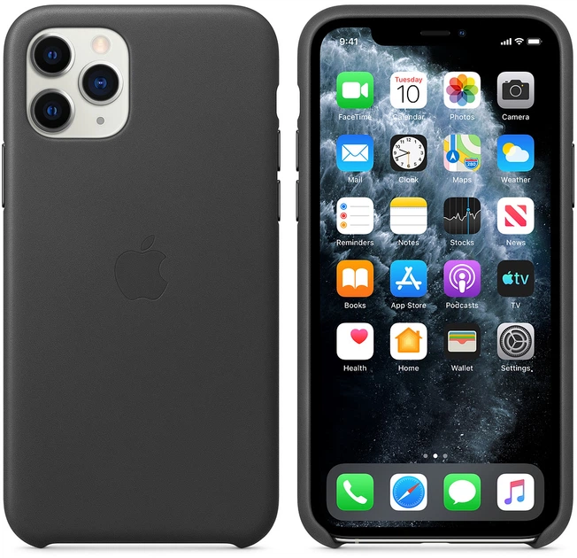 Etui Apple Leather Case do Apple iPhone 11 Pro Black (MWYE2) - obraz 6
