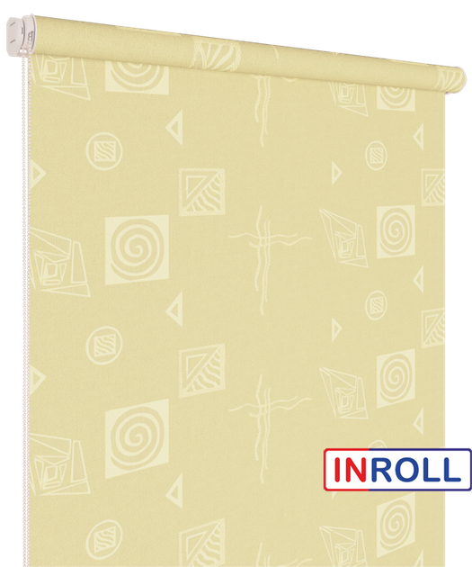 Ролета тканинна INROLL Есо-Mini 62,5х165 см Ikea Світло-жовтий 2083 - зображення 3