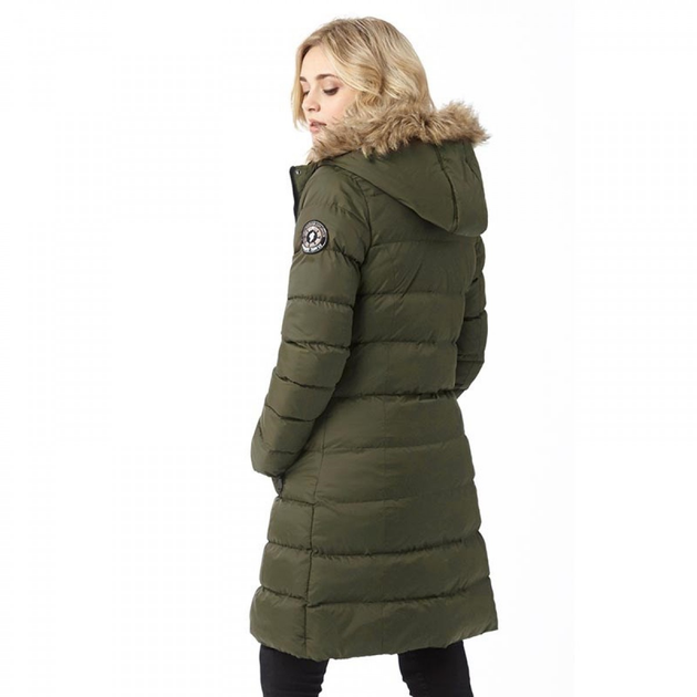 Brave soul womens wizard long padded jacket on sale khaki