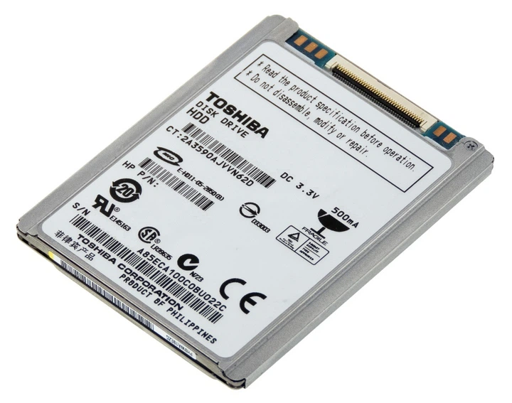 ②TOSHIBA REGZA D61PBP-DHA Core i7 Жорсткий диск Toshiba ZIF 120Gb (MK1214GAH) Refurbished Good