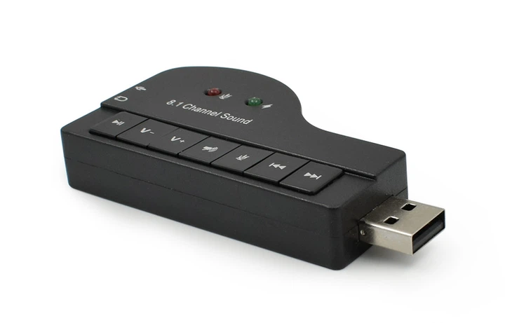 USB звуковая карта Dellta 8.1 Piano внешняя Black (6923) - изображение 8