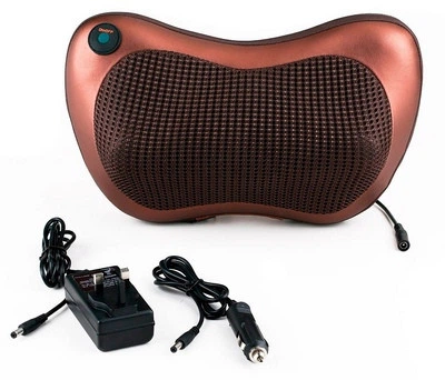 Массажная подушка для дома и в авто Massage pillow спины и шеи с инфракрасным подогревом 8 роликов - изображение 2