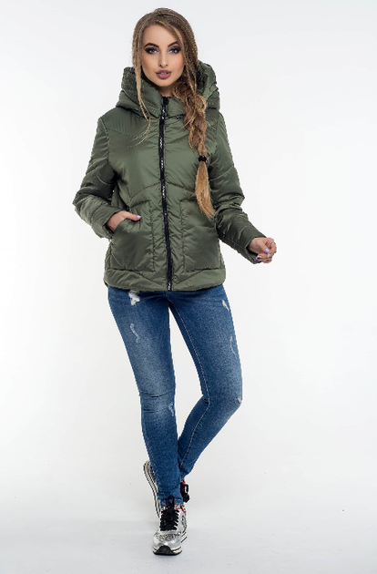 Куртка жіноча демісезонна MODA 00047/5 (52) XXL Хакі (00047/5 F - зображення 3