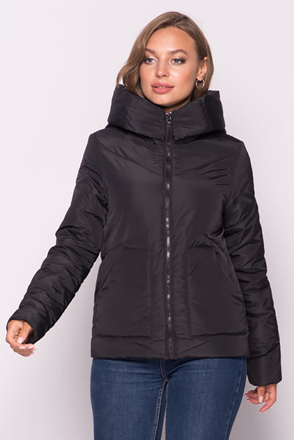 Куртка жіноча демісезонна MODA 00047/3 (52) XXL Чорний (00047/3 F - Фото 1 Куртка жіноча демісезонна MODA 00047/3 (52) XXL Чорний (00047/3 F - зображення 1
