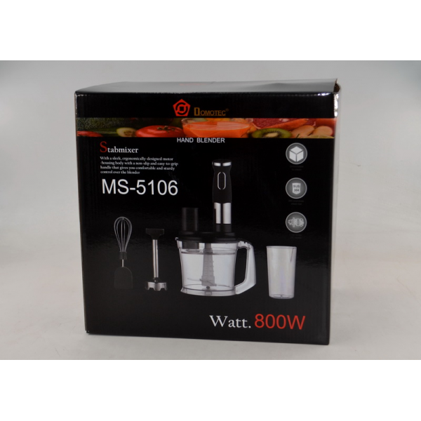 Блендер Domotec Stabmixer 800W MS-5106 2 в 1 + миксер с двумя чашами + терка Черный (208416493Sm) - изображение 5