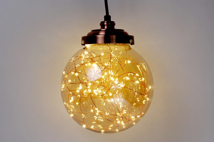 Декоративный шар BonaDi 16.5см LED-гирляндой внутри 300 мини-LED тёплый белый постоянное свечение (830-320) - зображення 2
