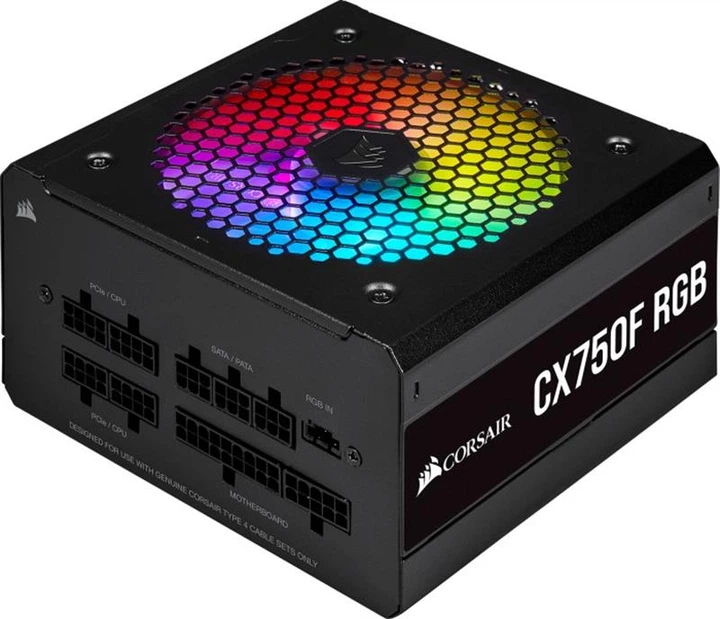 Блок живлення Corsair CX750F RGB (CP-9020218-EU) 750W - Фото 1 Блок живлення Corsair CX750F RGB (CP-9020218-EU) 750W - зображення 1