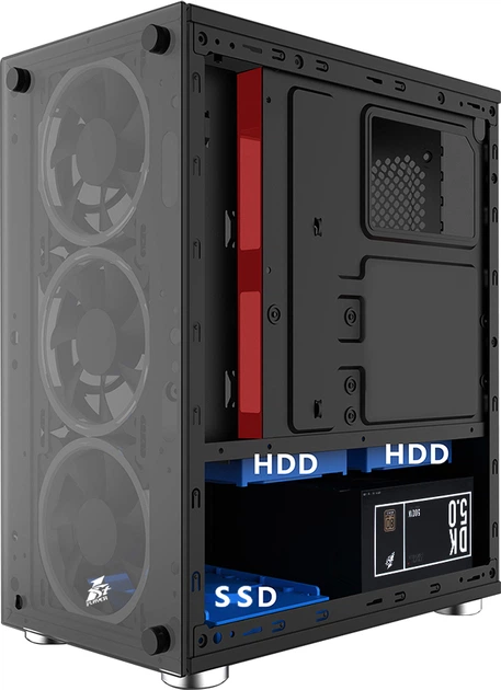 Корпус 1STPLAYER X2-R1 Color LED Black - изображение 2