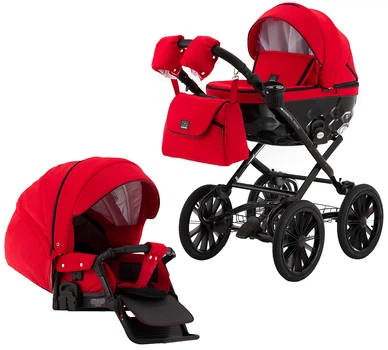 Коляска 2 в 1 Adamex Chantal Retro C7 красный