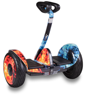 Гироскутер с ручкой для детей и взрослых SNS M1Robot mini (54v) - 10,5 дюймов Mix Fire (Огонь и лёд). 31202
