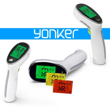 Инфракрасный Бесконтактный термометр Yonker/Boxym YK-IRT2 Termo control 4 в 1 Супербыстрый и Точный 1с с Трехцветным дисплеем Белый с батарейками
