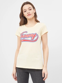 Футболка бавовняна жіноча Tommy Hilfiger 9744.3 M Жовта