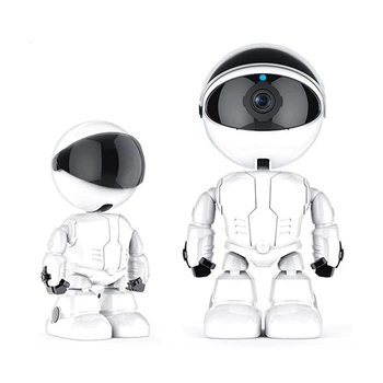 Видеоняня цифровая поворотная с датчиком звука и движения панорама 320° Robot WIFI 2MP FullHD 1080p White