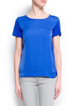 Блуза MANGO XL синій ref.81208444