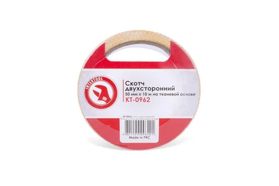 Скотч двосторонній Intertool 50 мм х 10 м тканина (KT-0962)