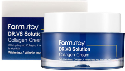 Крем для лица FarmStay Dr-V8 Solution Caviar Cream Антивозрастной с коллагеном 50 мл (8809624723614)