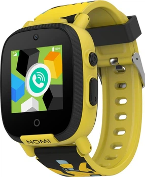 Детские смарт-часы Nomi Kids Transformers W2s Yellow (491807); 1.3" (240х240) TFT сенсорный / MediaTek MTK2503A / ОЗУ 32 МБ / 256 МБ встроенной / камера 0.3 Мп / Bluetooth 3.0 / GPS, A-GPS / 480 мАч / желтый