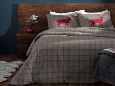 Набор постельного белья English Home Deer Check 160х220 см фланель