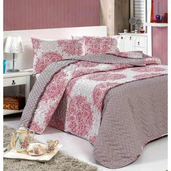 Покрывало стеганное с наволочкой Eponj Home Roma fusia фуксия 160*220 (svt-2000022240475)