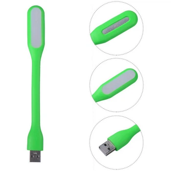 Мини фонарик USB LED для ноутбука, чтения в темноте green 20096