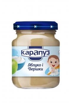 Пюре Карапуз Яблоко и сливки, 125 г (236993)