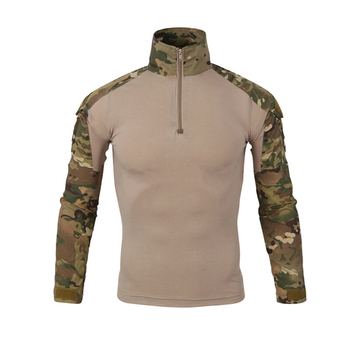 Тактическая рубашка Lesko A655 Camouflage XXL (38 р) кофта с длинным рукавом камуфляжная армейская для военных