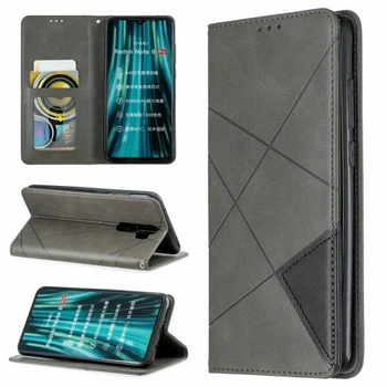 Чехол-книжка с кармашками UniCase Geometric Pattern для Xiaomi Redmi Note 8 Pro - Grey