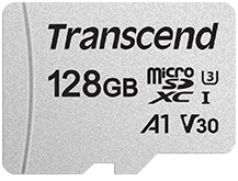 Карта памяти microSD 128Gb Transcend 300S Class 10 UHS-I U3 (TS128GUSD300S)
