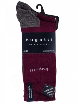 Комплект мужских носков Bugatti , 6906/324 бордовый 39-42
