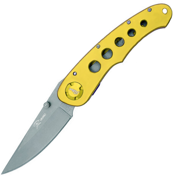 Нож складной GIGAND FC-9852AL-HE (длина: 19.0см, лезвие: 8.0см), желтый