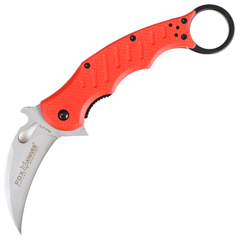 Нож складной керамбит FOX 478 (длина: 18.5см, лезвие: 7.5см), красный