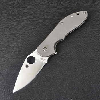 Нож складной Spyderco Domino Titan (длина: 19см, лезвие: 8см), silver