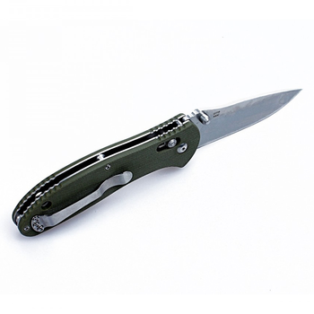 Нож складной Ganzo G7392 (длина: 205мм, лезвие: 87мм, сатин), зеленый