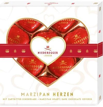 Марципанові цукерки Niederegger Marzipan Hearts 125 г (4000161090106)