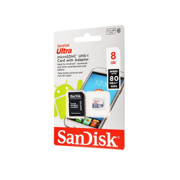 Карта памяти Micro SDHC Card SanDisk (10 class) 8GB