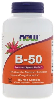 Комплекс вітамінів групи B Now Foods B-50 250 капсул (733739004222)
