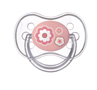 Пустышка силиконовая симметричная NEWBORN BABY Розовая Canpol Babies 18+ м (5901691813991)