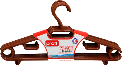 Плечики Proff Стандарт 6 шт Коричневые (PF2601854/Br)