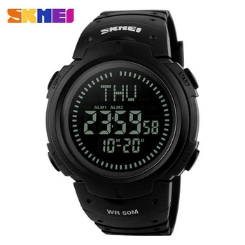 Мужские часы Skmei 1231 Compas с компасом Черные